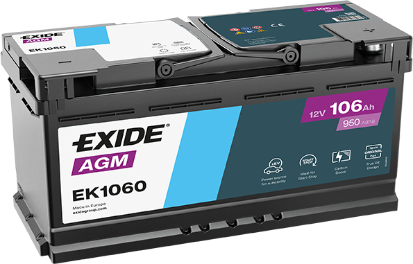Exide AGM EK1060 12V 106Ah 950CCA AGM Start Stop аккумулятор