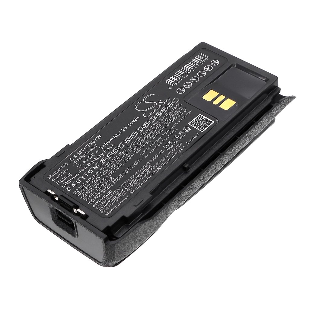 Motorola PMNN4407,PMNN4407A,PMNN4807,PMNN4807A 7.4V 3400mAh / 25.16Wh Two-Way Radio Battery