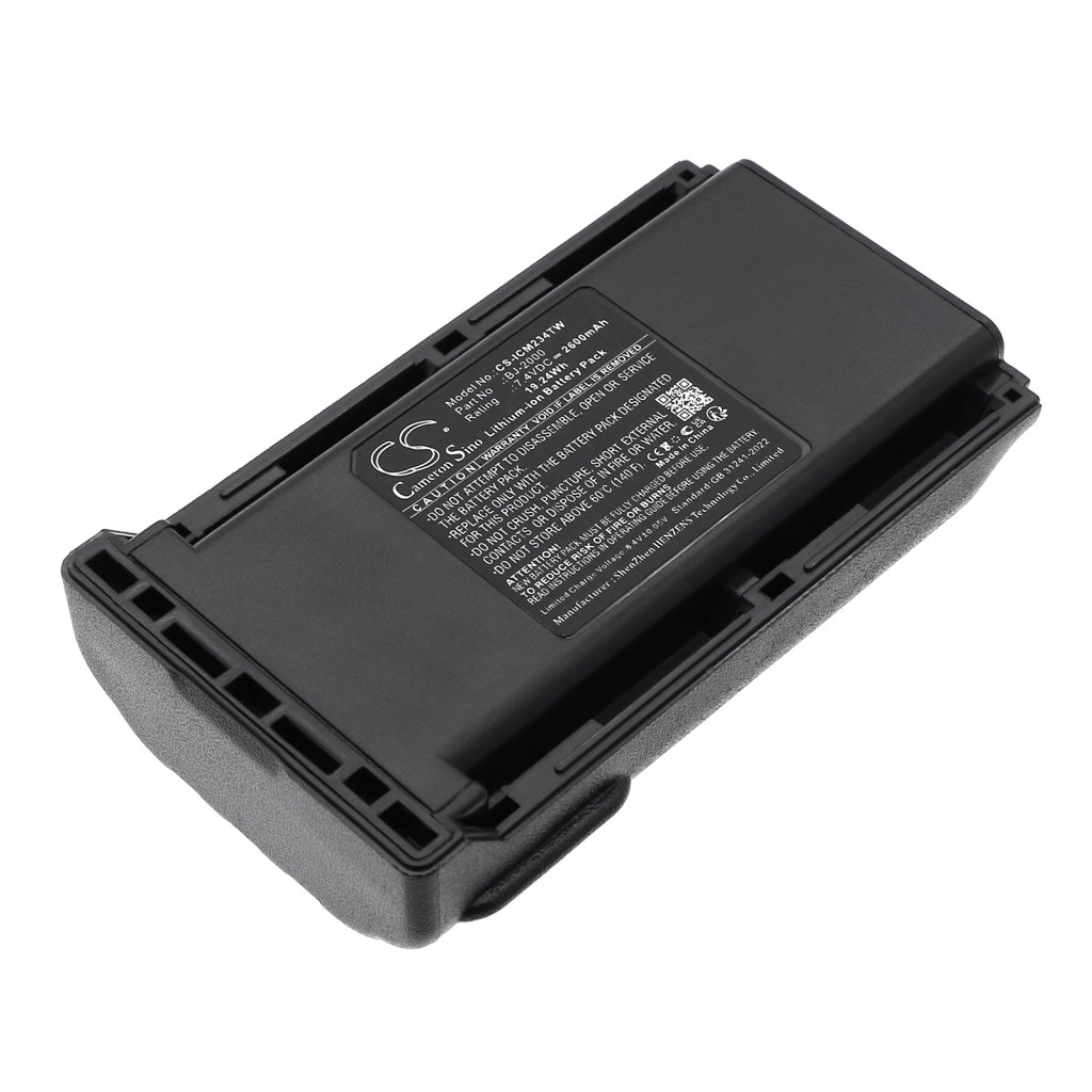 Icom BJ-2000,BP-230,BP-230N,BP-231,BP-231N,BP-232,BP-232H,BP-232N,BP-232WP 7.4V 2600mAh / 19.24Wh rācijas akumulators