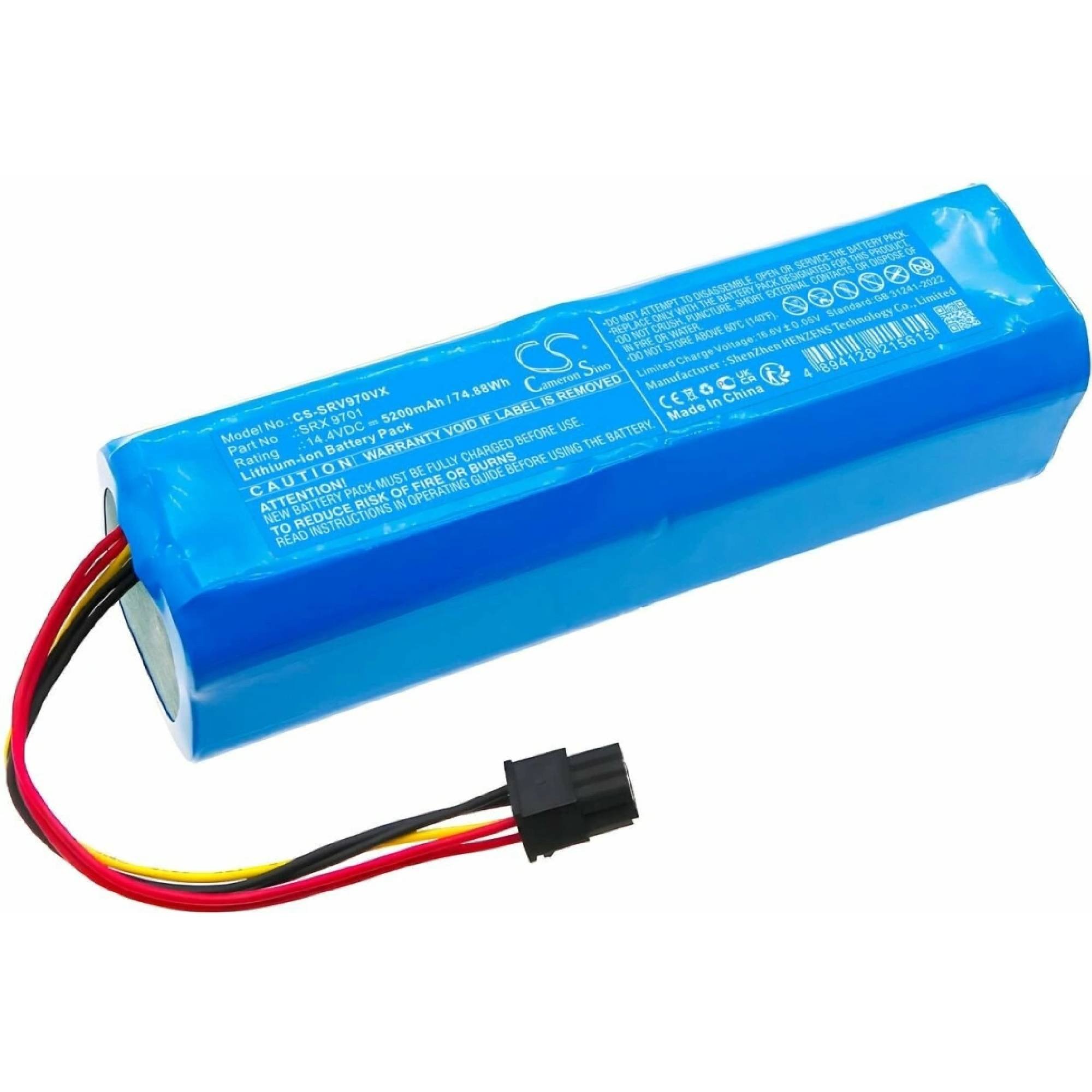 Sencor SRX 9701 14.4V 5200mAh / 74.88Wh putekļsūcēja akumulators