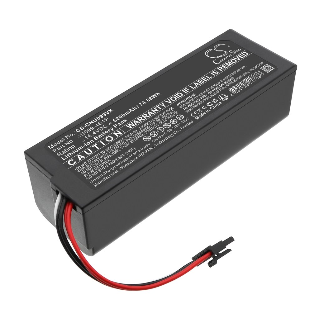 CECOTEC U099-4S1P,U099-4S2P,U099-4S1P,U099-4S2P 14.4V 5200mAh / 74.88Wh putekļsūcēja akumulators