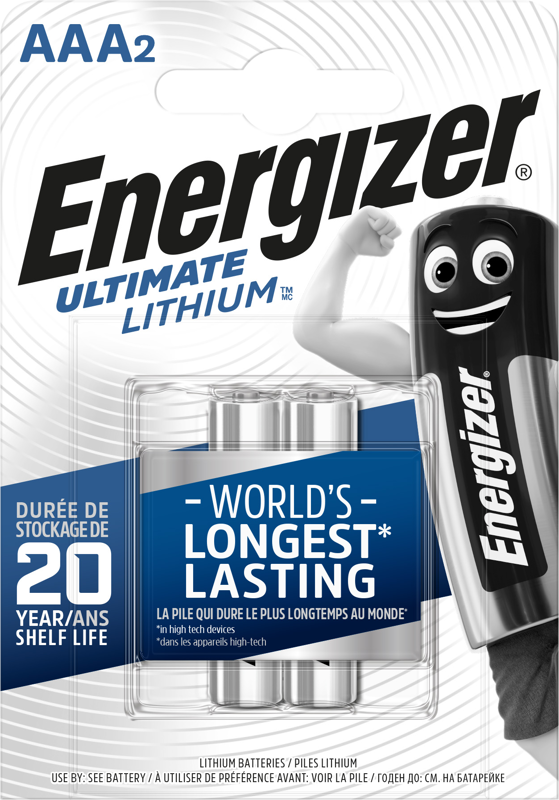 Energizer Ultimate Lithium L91 AAA BL2 батарейка