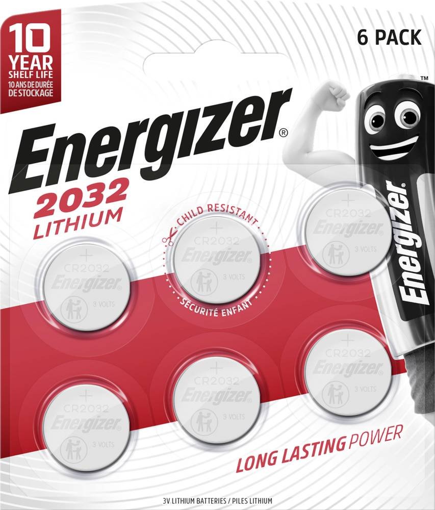 Energizer Lithium CR2032 patarei 6-pakk