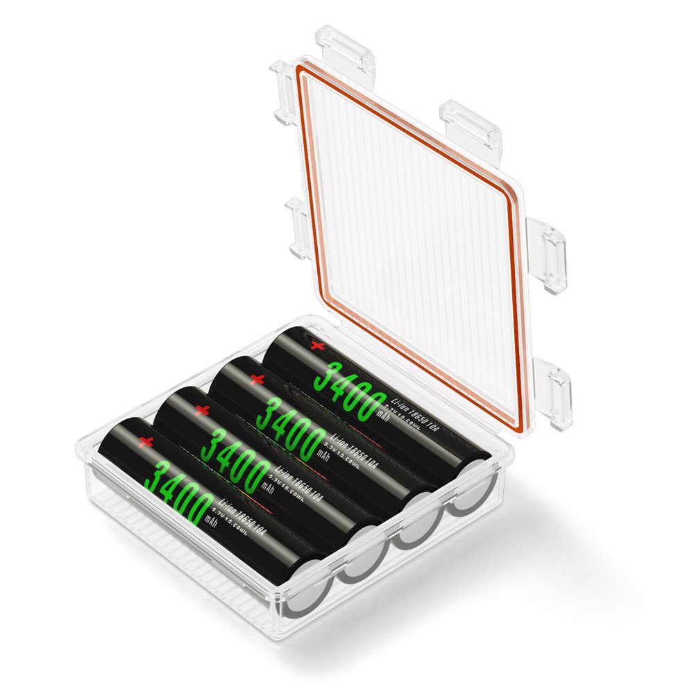 Soshine veekindel patareikarp 4 × 18650 elemendile (1 tk)