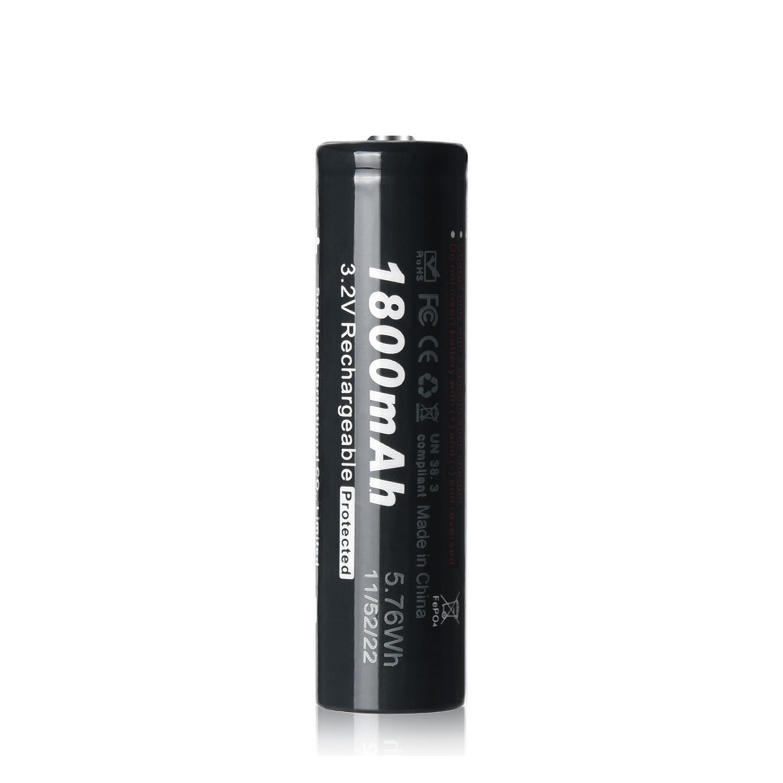 Soshine 1800mAh 3.2V LiFePO4 battery