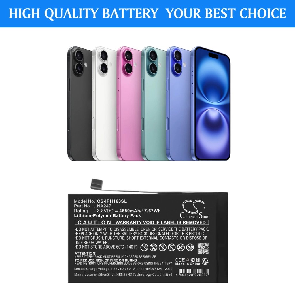 Apple NA247 3.8V 4650 mAh / 17.67 Wh аккумулятор для мобильного телефона