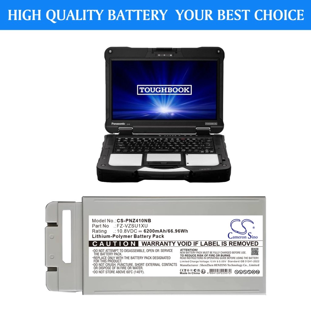 CS sülearvuti aku Panasonic FZ-VZSU1XU 10.8V 6200 mAh / 66.96 Wh