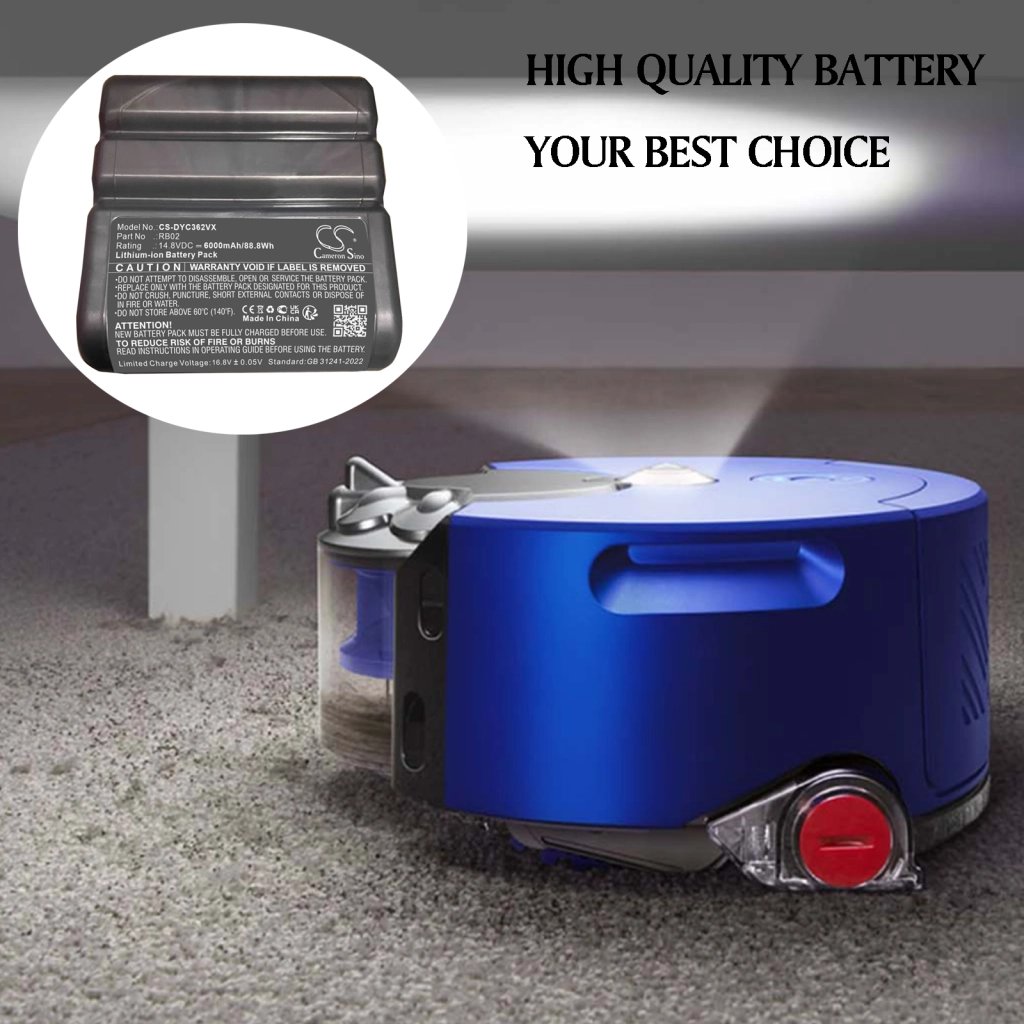 Dyson RB02 14.8V 6000 mAh / 88.8 Wh tolmuimeja aku