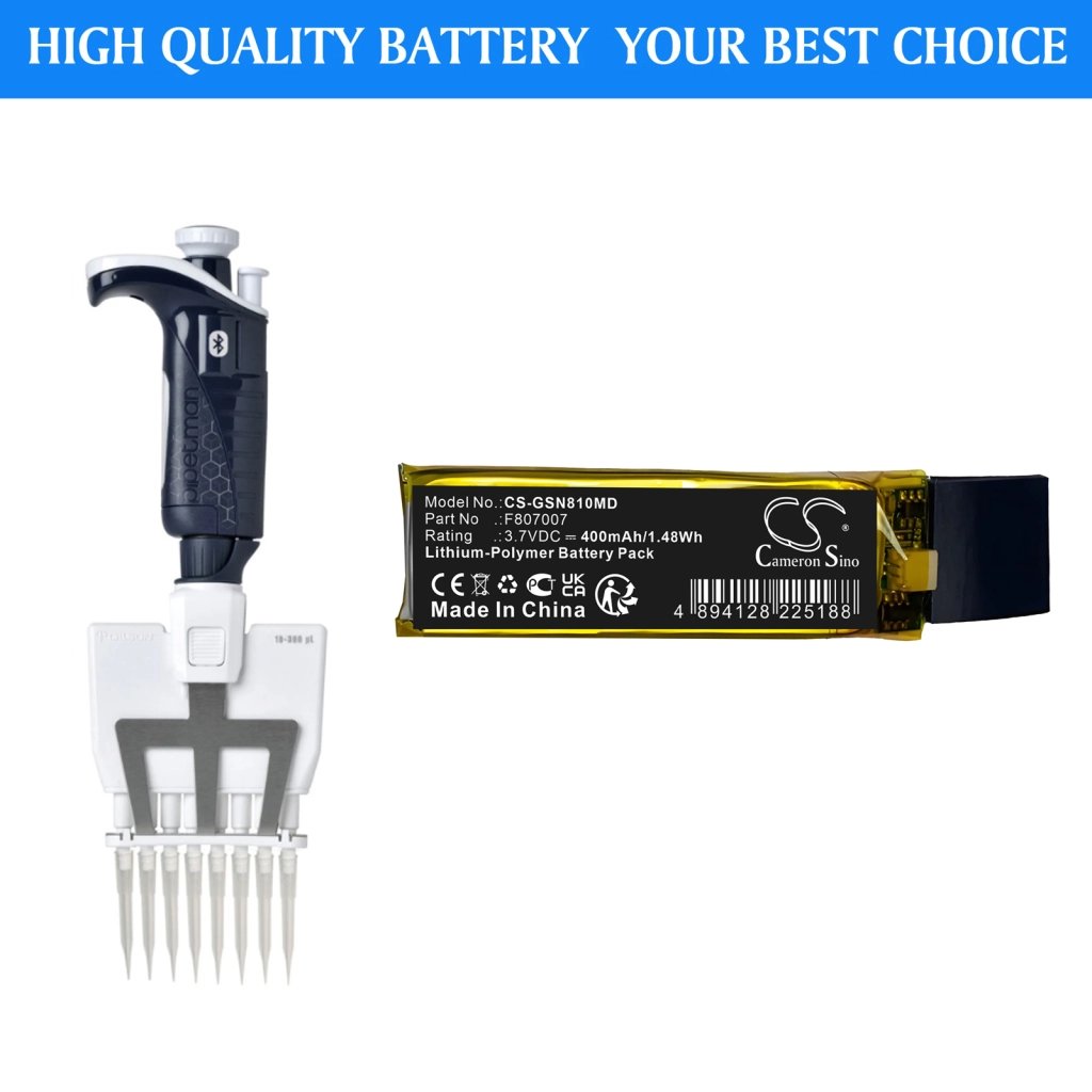 Gilson F807007 3.7V 400 mAh / 1.48 Wh medicīnas ierīces akumulators