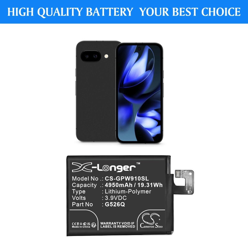 Google G526Q 3.9V 4950 mAh / 19.31 Wh mobiiltelefoni aku