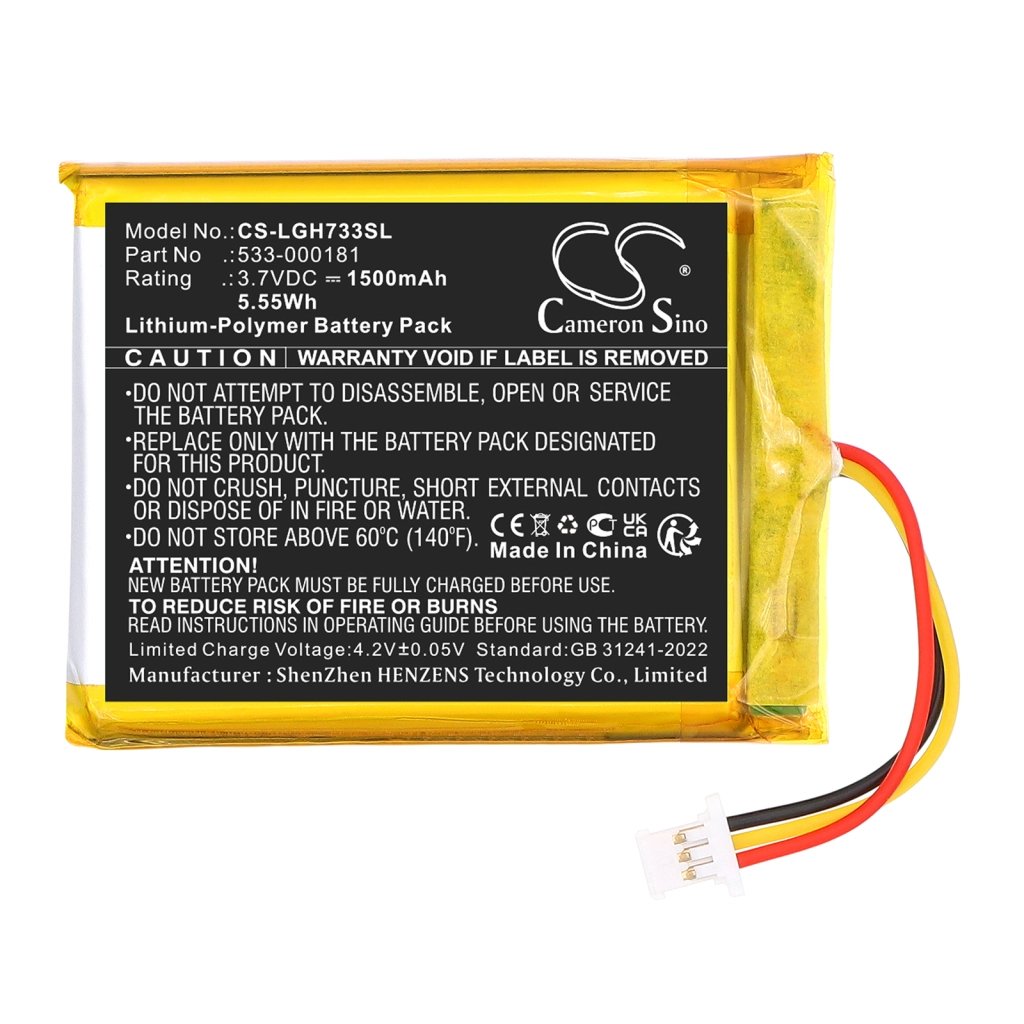 Logitech 533-000181 3.7V 1500 mAh / 5.55 Wh juhtmevabade kõrvaklappide aku