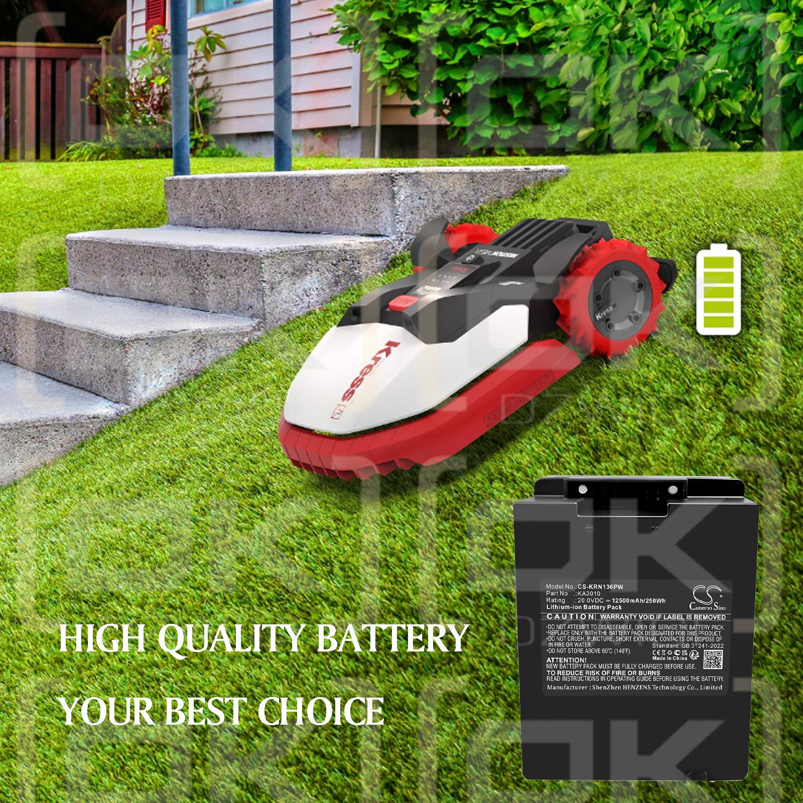 Kress  59002628, 59002634, KA3006,KA3010, KA3210 20.0V 12500 mAh / 250 Wh muruniiduki aku