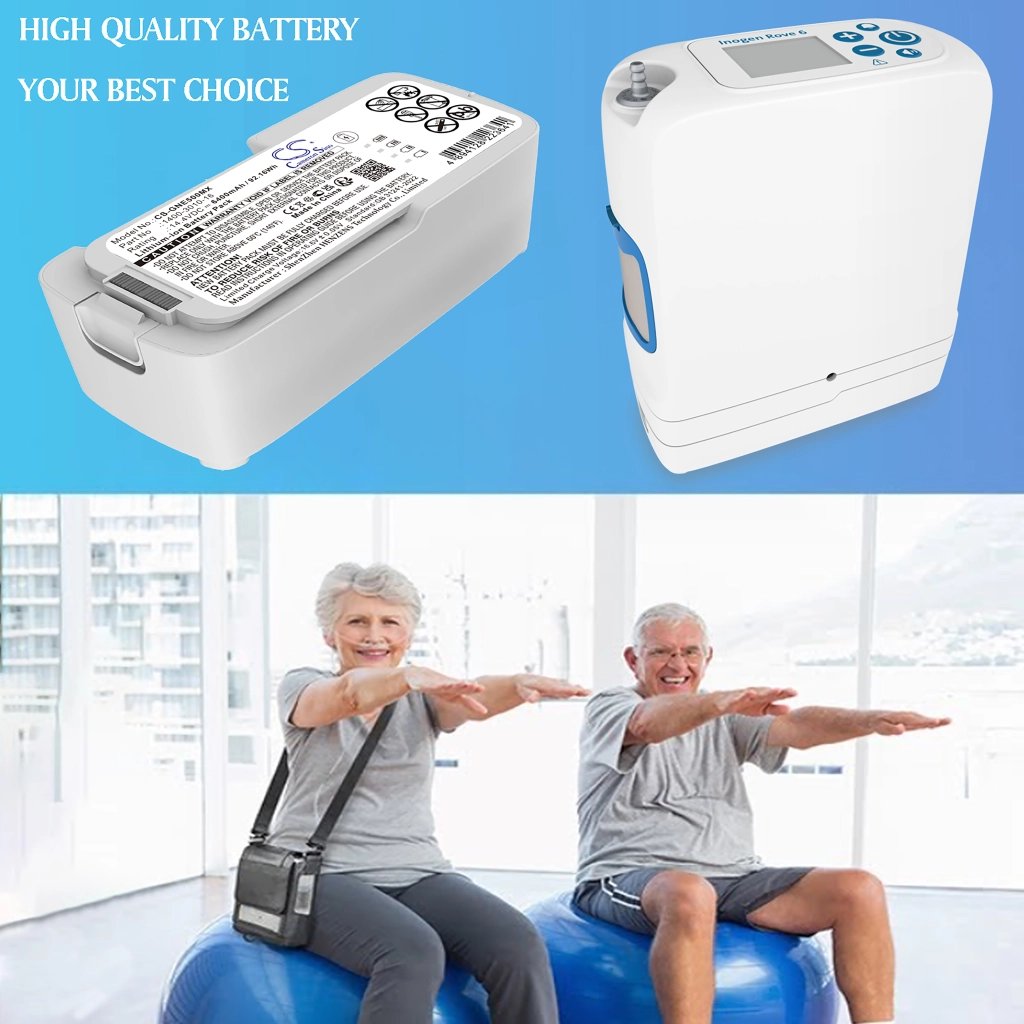 Inogen 1400-3010-16,BA-500,BA-516 14.4V 6400 mAh / 92.16 Wh meditsiiniseadme aku