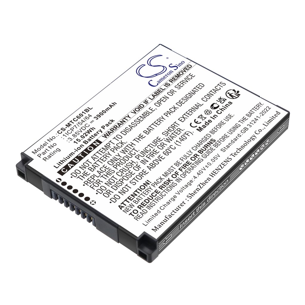 iMozen 1ICP7/54/64 3.85V 3900 mAh / 15.02 Wh svītrkoda lasītāja akumulators