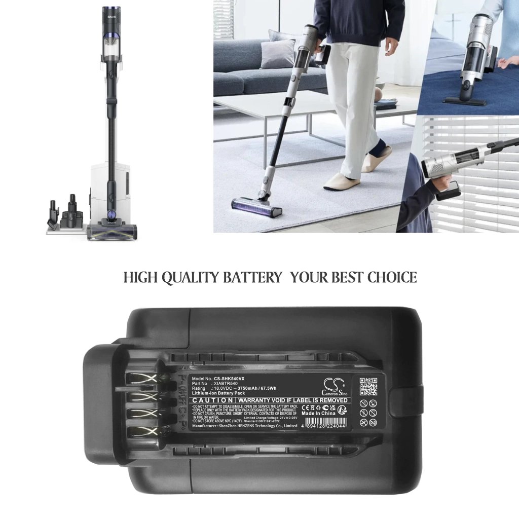Shark XIABTR540,XIABTR540EU 18V 3750 mAh / 67.5 Wh tolmuimeja aku