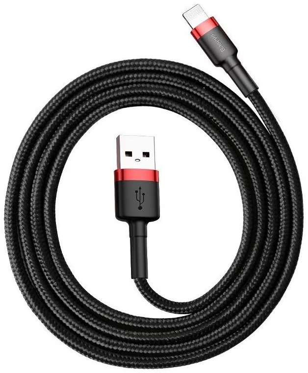 Baseus Cafule USB to Lightning Cable 1.5A, 2 m (black/red)