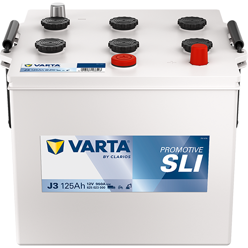Varta J3 125Ah 950A Promotive SLI 286x269x230mm käivitusaku -+