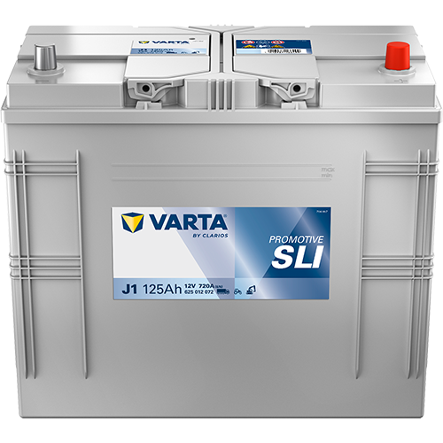 Varta J1 12V 125Ah 720A Promotive SLI 349x175x290mm käivitusaku -+
