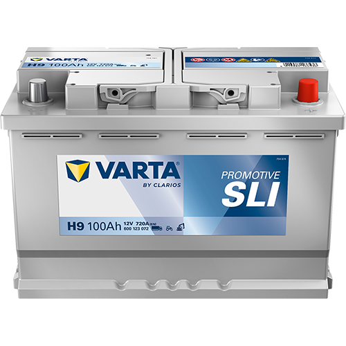 Varta H9 12V 100Ah 720A Promotive SLI 313x175x205mm käivitusaku -+