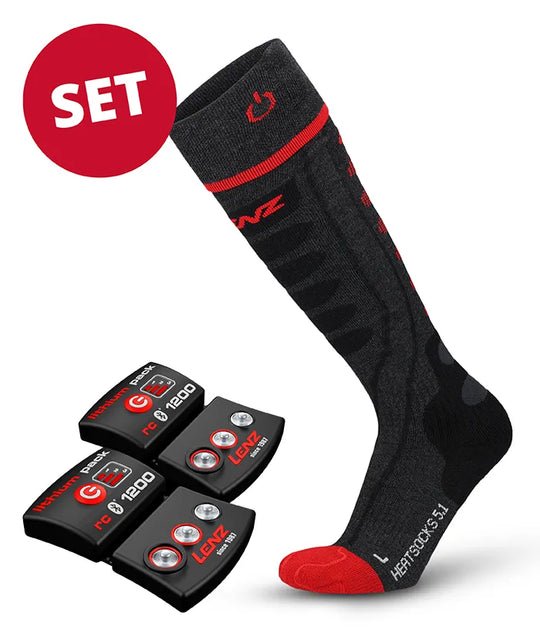 Lenz 5.1 heatable socks + RCB 1200 lithium battery 35-47