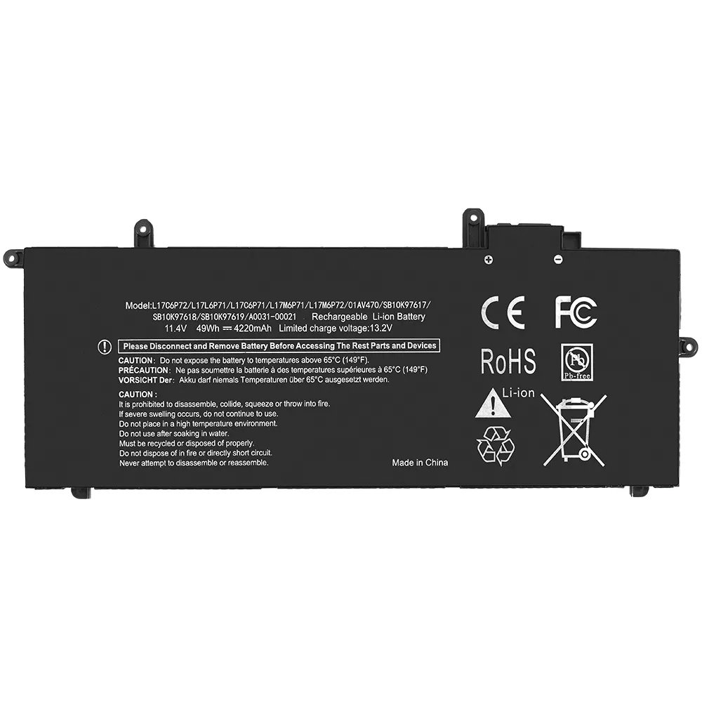Lenovo L17C6P72, L17L6P71 Lenovo ThinkPad X280, A285 21V 4220mAh / 49Wh kannettava tietokonen akku