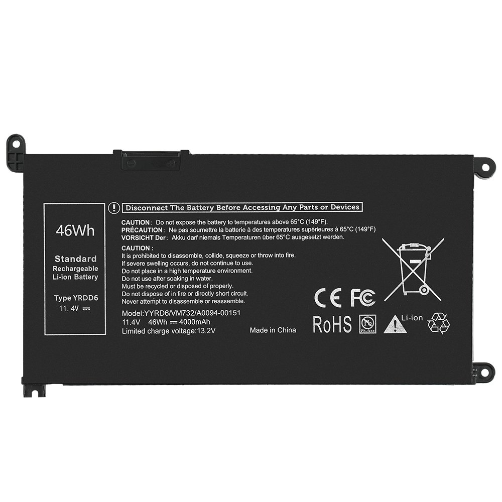 Dell YRDD6 Inspiron 14 5482, 5485 11.4V 4000mAh / 46Wh kannettava tietokonen akku