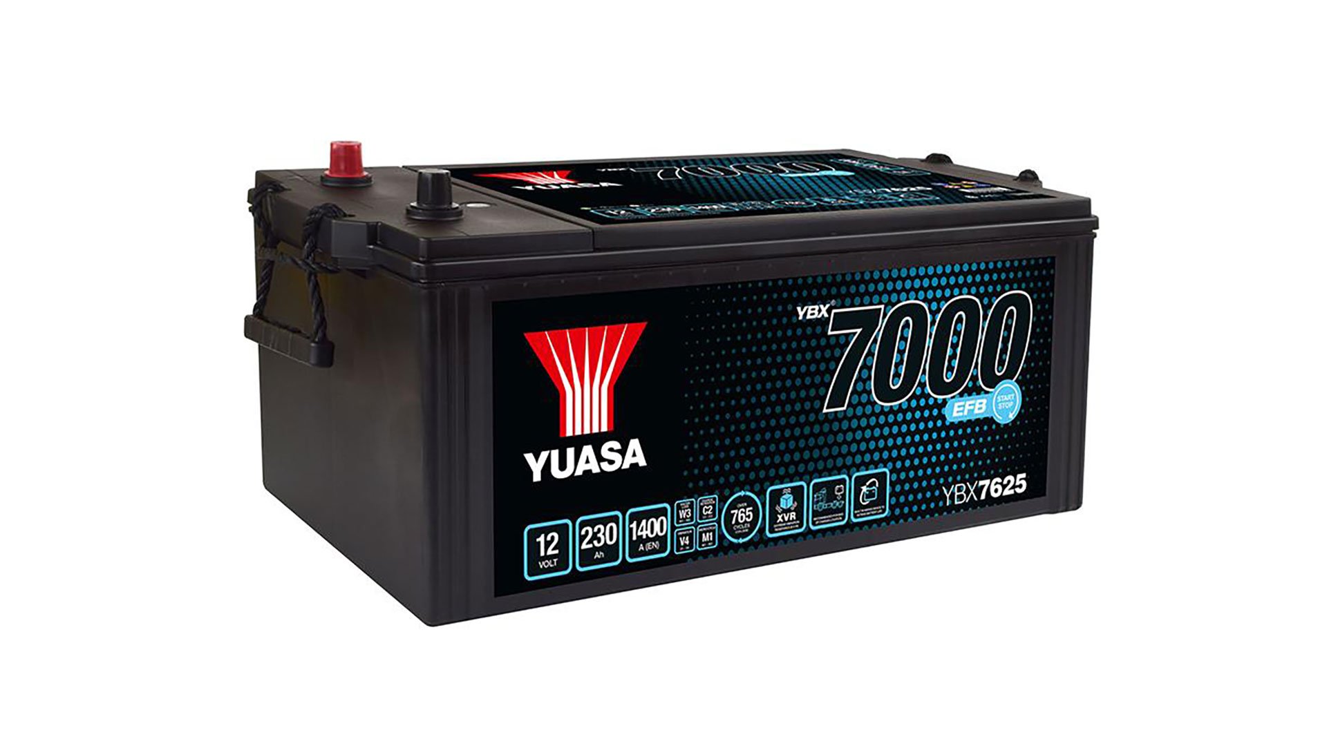 Yuasa YBX7625 12V 230Ah 1400CCA Super Heavy Duty EFB akumulatora +-