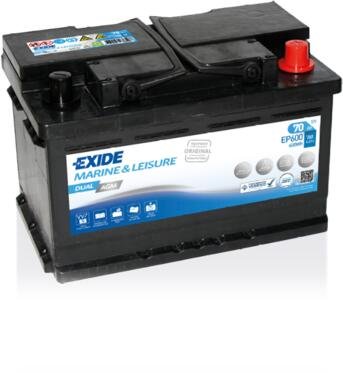 Exide DUAL AGM EP600 12V 70Ah 760CCA Marine & Leisure battery
