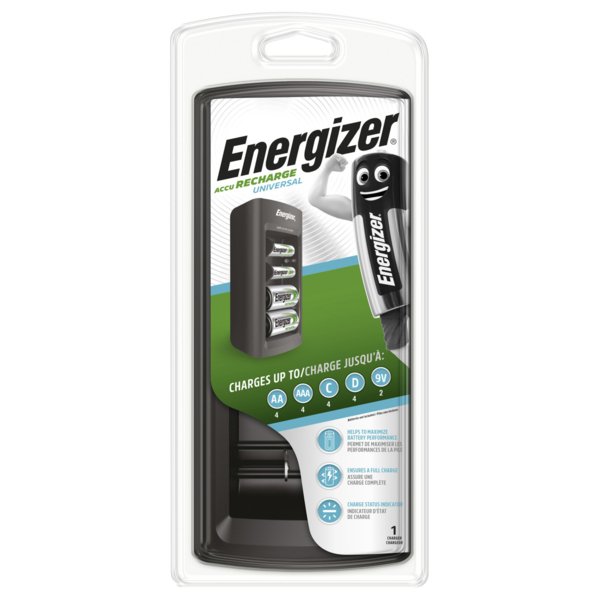 Energizer Universal Charger lādētājs AA, AAA, C, D un 9V NiMH akumulatoriem
