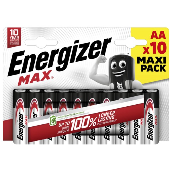 Energizer Max AA/LR6 батарейки упаковка 10 шт