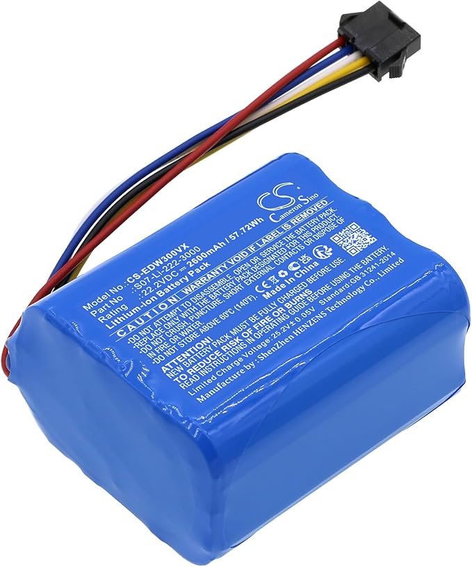 Ecovacs S07-Li-222-3000  2600mAh / 57.72Wh Putekļsūcēja akumulators