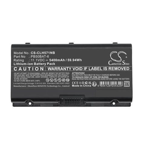CS Laptop battery Schenker PB50BAT-6, PB50BAT-6-62 5400mAh / 59.94Wh Li-ion
