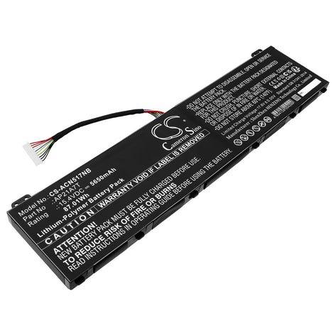CS Klēpjdatora akumulators Acer Nitro 5, Predator Helios 300, AP21A7T, AP21A8T, KT0040G014 5650mAh / 87.01Wh Li-ion