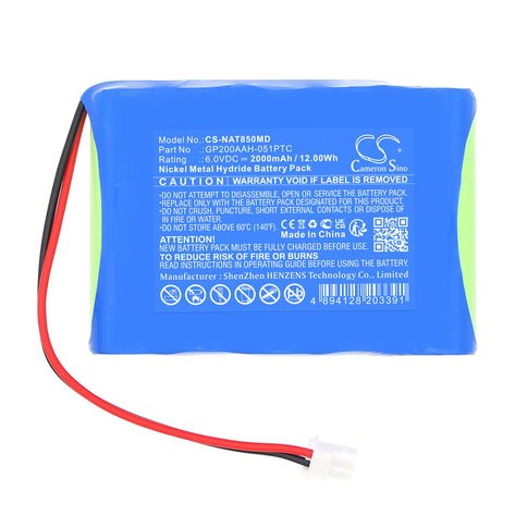 NONIN GP200AAH-051PTC 2000mAh / 12.00Wh Medical device battery