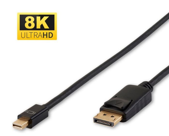 MicroConnect Mini DisplayPort 1.4 to DisplayPort Cable, 1m