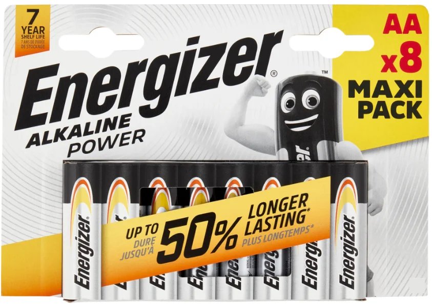 Energizer Alkaline Power AA/LR6 batteries 8-pack