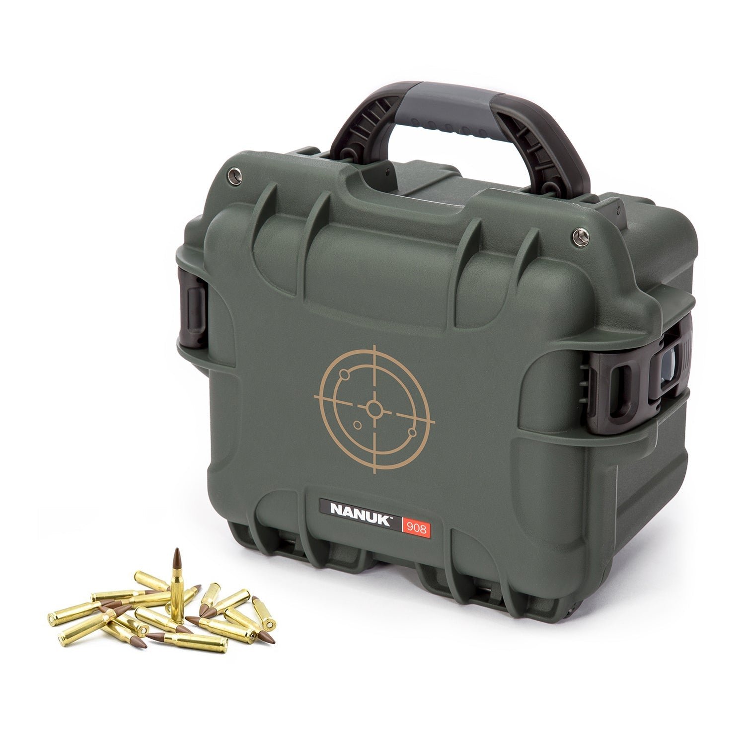 Nanuk 908 oliivin turvalaukku 8.8L
