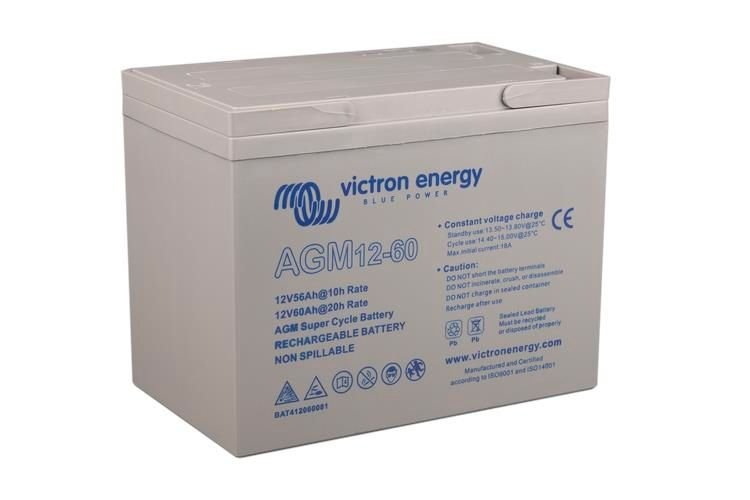 Victron 12V 60Ah AGM Super Cycle lead-acid battery (224 x 135 x 178 mm) M6