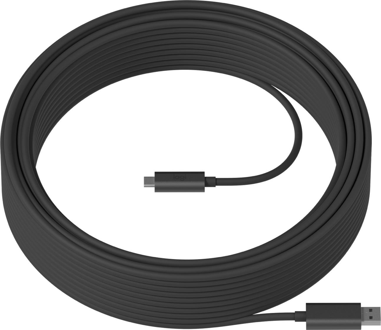 Logitech USB 3.2 Gen 2 Extension Cable, USB-A to USB-C, 10m, Graphite (939-001799)