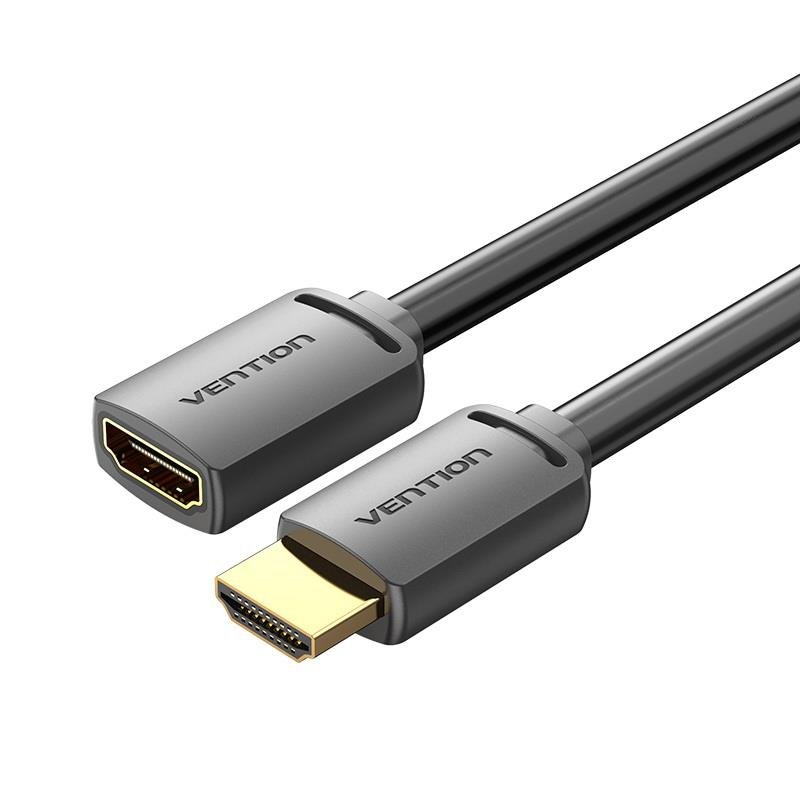 Vention HDMI 2.0 pagarinātājkabelis (vīrišķais-sievišķais) AHCBH, 2m, 4K 60Hz (melns)