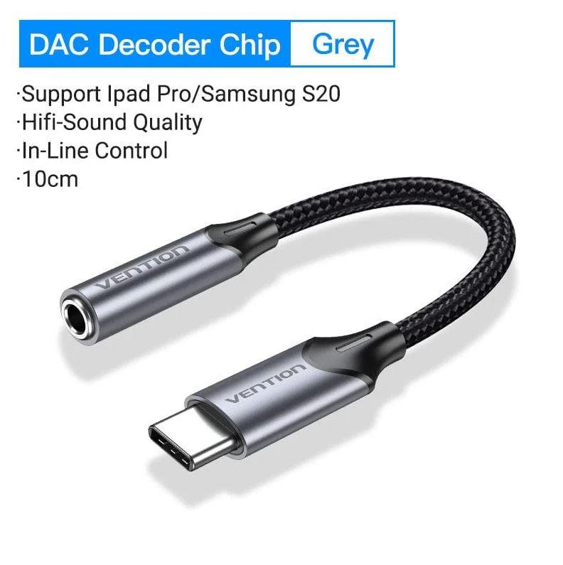 Vention USB-C to 3.5mm Female Audio Adapter, 0.1m (BGMHA)