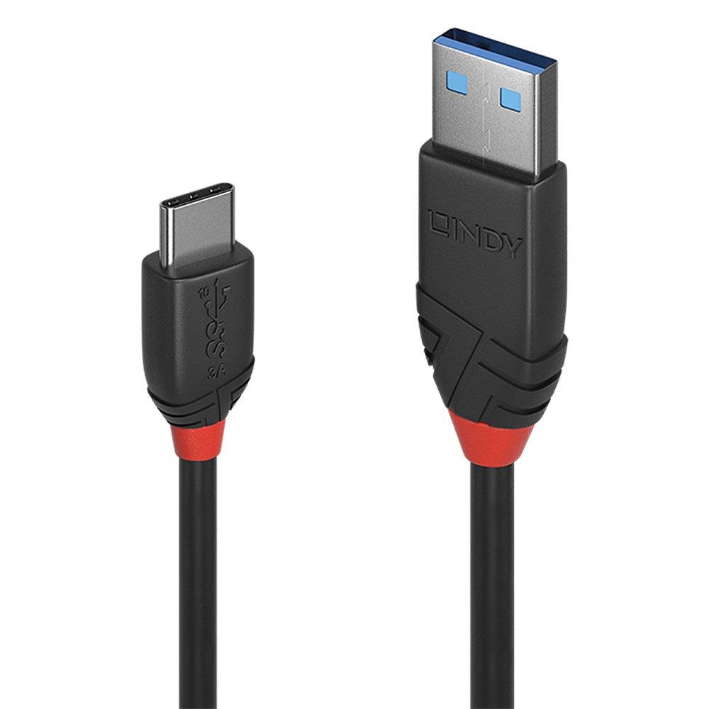 Lindy Anthra Line USB 3.2 Gen 2 Type A to C Cable, 1m, Black (36916)