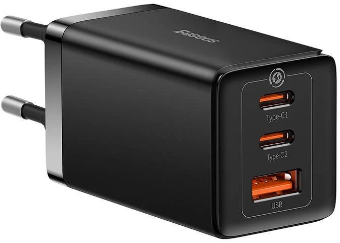 Baseus GaN5 Pro 2x USB-C ja 1x USB-A seinalaadija, 65W
